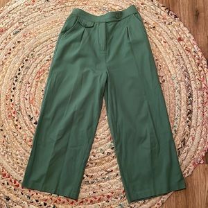 SIMONS twik high-waist organic cotton straight leg cropped pants - size medium